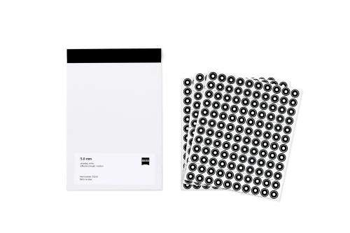 Punktmarken 5,0 mm, weiß, uncodiert, Klebestärke mittel, 3000 Stück Produktbild