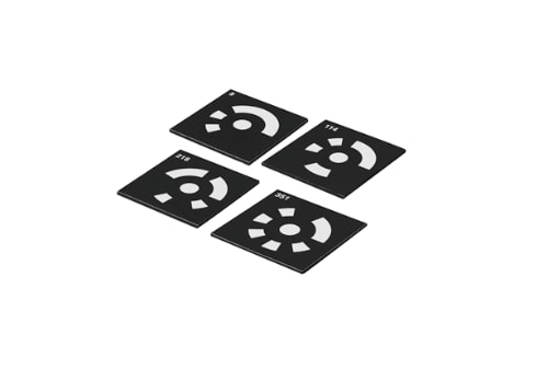 Punktmarken 5,0 mm, codiert 113–217, weiß, magnetisch Produktbild Front View L