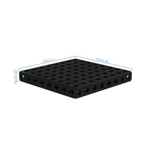 Grundplatte - 25x200x200mm, AF25 Produktbild Back View L