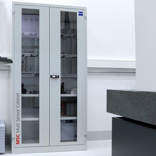 Tasterschrank MSC mit Glast&uuml;ren Produktbild Back View L
