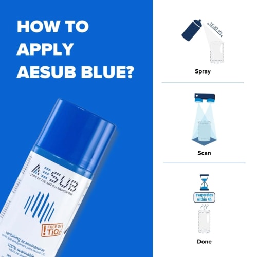 AESUB Blue - Scan-Zeit ca. 1-2 h, Schichtdicke 8-15 &mu;m, Sublimationszeit 4 h, 1 Dose Produktbild Back View L