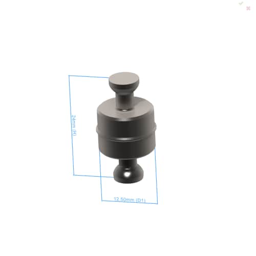 Schlossbolzen - ohne Gewinde, AF25, 10 St&uuml;ck Produktbild Back View L