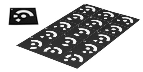 Punktmarken 10,0 mm, codiert 8&ndash;427, wei&szlig;, Klebest&auml;rke mittel Produktbild