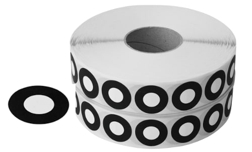 Punktmarken 12 mm, uncodiert, wei&szlig;, Klebest&auml;rke schwach, 5000 St&uuml;ck Produktbild