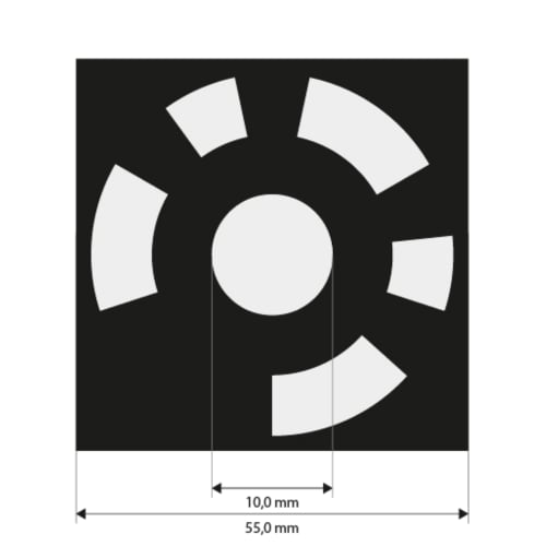 Punktmarken 10,0 mm, codiert 8&ndash;427, wei&szlig;, Klebest&auml;rke mittel Produktbild