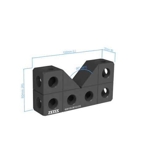 V-Block 90&deg; - 100x25x50mm, AF25 Produktbild Back View L