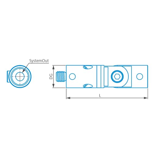 Dreh-Knick-Element, M5, Titan Produktbild