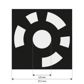 Punktmarken 5,0 mm, wei&szlig;, codiert 8-427, Klebest&auml;rke mittel Produktbild