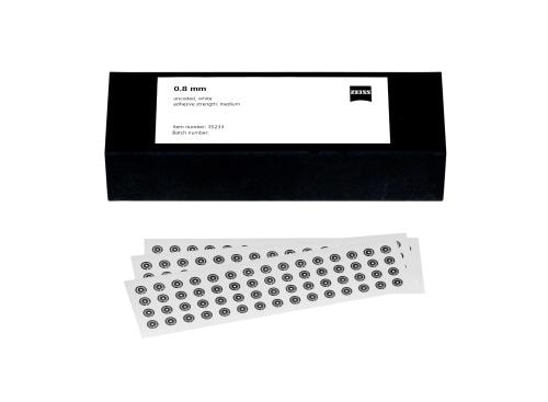 Point markers 0.8 mm, white, non-coded, medium adhesive strength, 3000 piece product photo