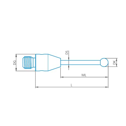 Stylus straight M3, DK5 L44 product photo Front View L