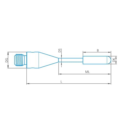 Cylinder stylus M3, DK2 L21 product photo Front View L