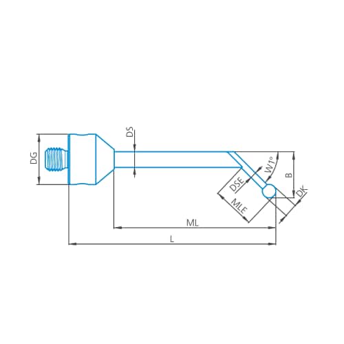 L-stylus 45&deg; M5, DK3 L58 product photo Front View L