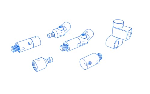 Dreh- und Knickelemente